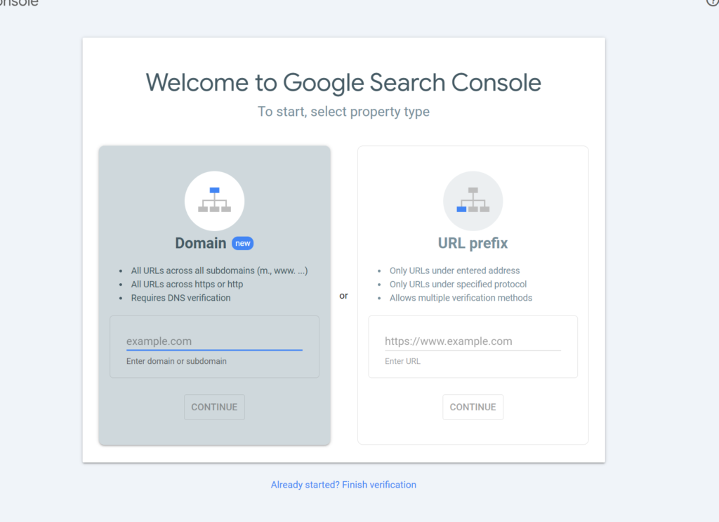 Google Search Console Site Verification