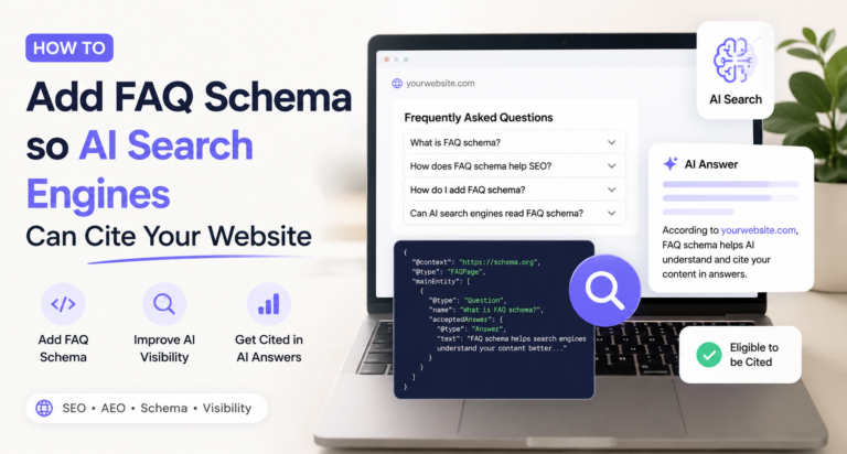 FAQ schema for AEO